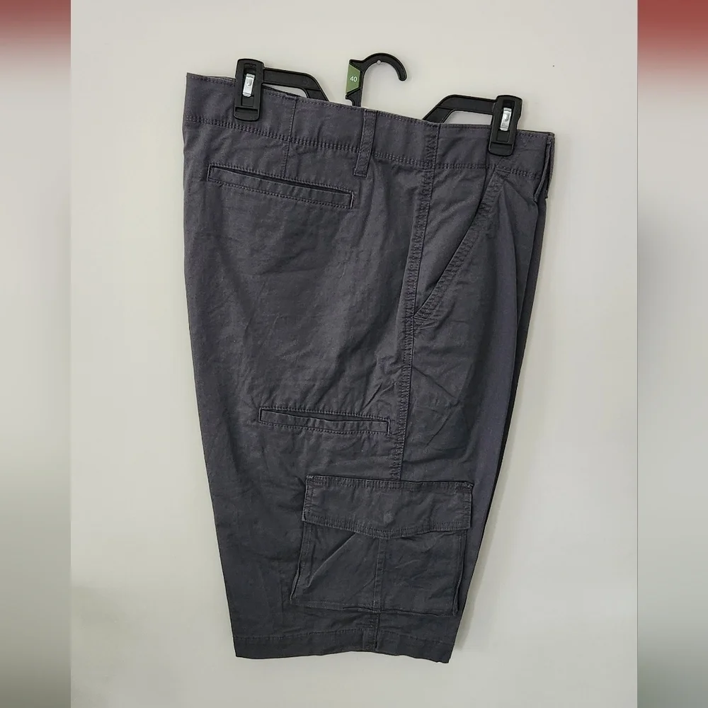 🩳 George Men’s Gray Cargo Shorts Size 40 – NWT, 14” Inseam, Below Knee - Picture 3 of 16
